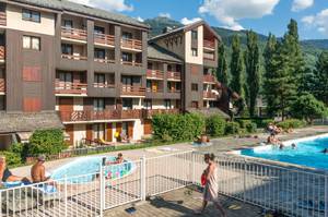 apartment block with pool