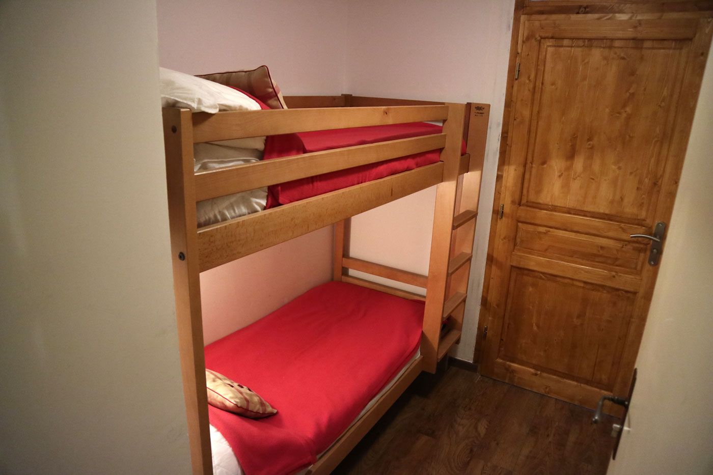 bunk beds with door to main area closed