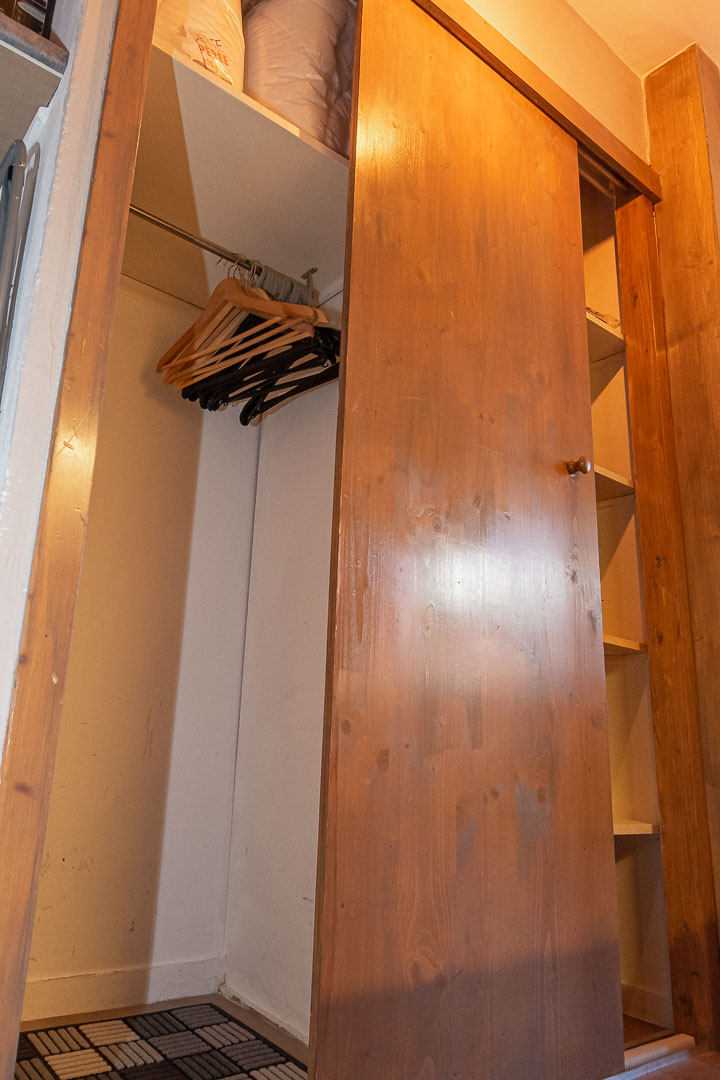 apartment storage opposite kitchenette