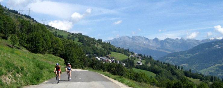 cycling in the mountains