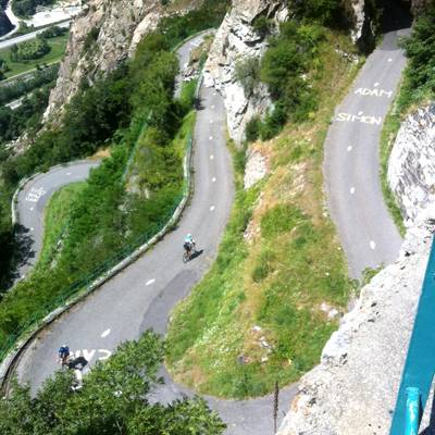 twisting road up the mountain